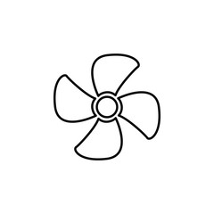 propeller outline icon. Element of logistic icon for mobile concept and web apps. Thin line propeller outline icon can be used for web and mobile