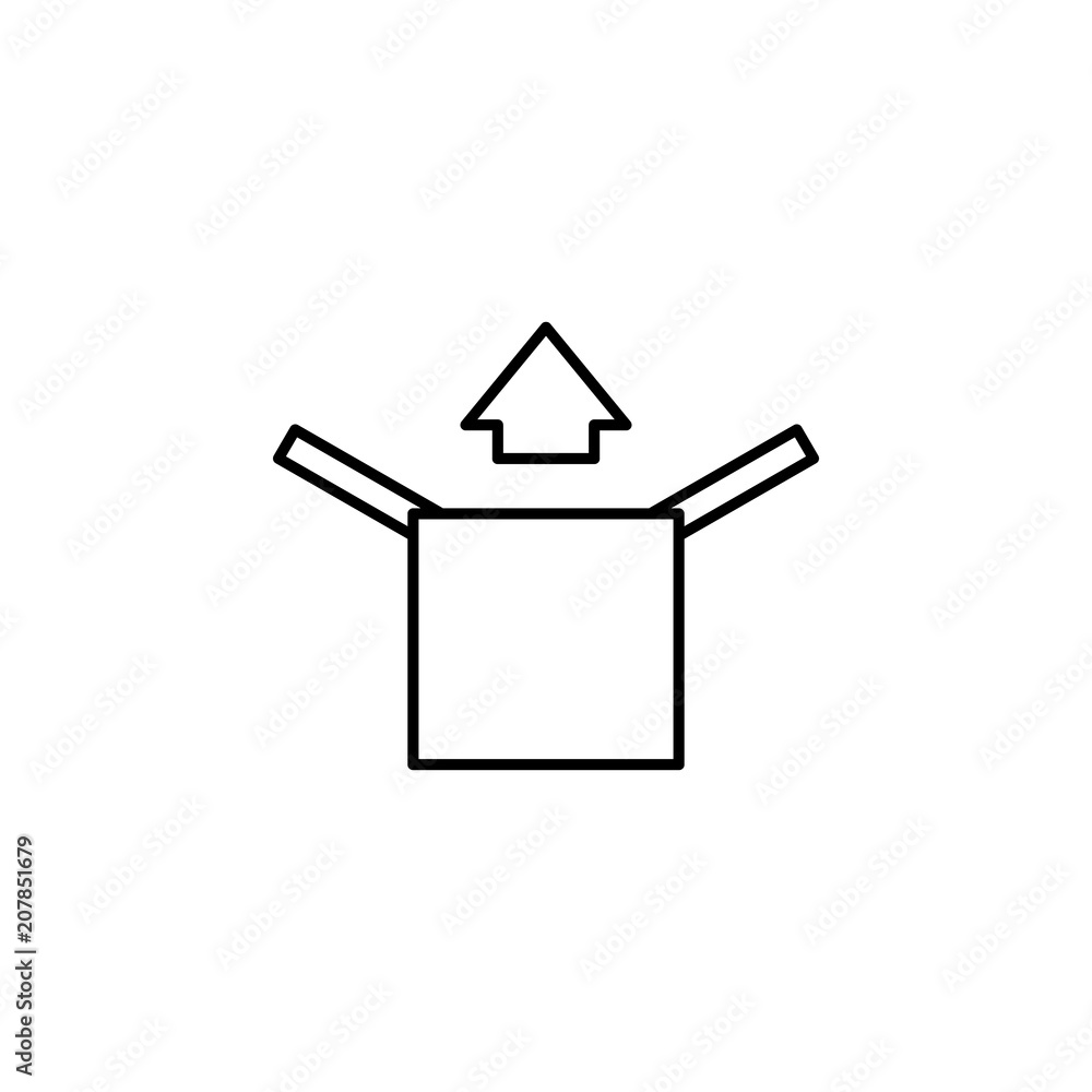 Poster open box outline icon. element of logistic icon for mobile concept and web apps. thin line open box 