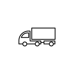 lorry with a trailer outline icon. Element of logistic icon for mobile concept and web apps. Thin line lorry with a trailer outline icon can be used for web and mobile