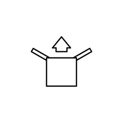 open box outline icon. Element of logistic icon for mobile concept and web apps. Thin line open box outline icon can be used for web and mobile