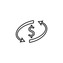 circulation of money outline icon. Element of logistic icon for mobile concept and web apps. Thin line circulation of money outline icon can be used for web and mobile