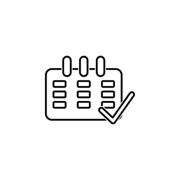 calendar during outline icon. Element of logistic icon for mobile concept and web apps. Thin line calendar during outline icon can be used for web and mobile