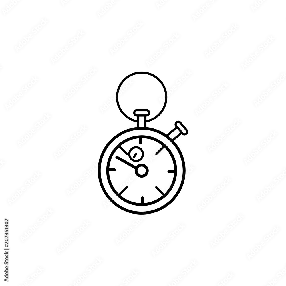 Poster stopwatch outline icon. element of logistic icon for mobile concept and web apps. thin line stopwatc