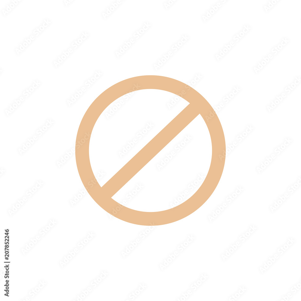 Poster prohibition icon. element of web icon for mobile concept and web apps. colored isolated prohibition 