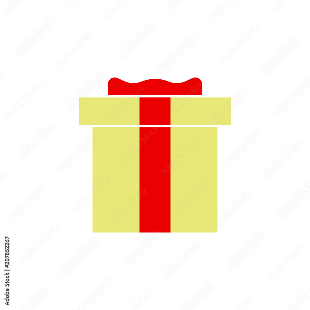 Poster gift box icon. element of web icon for mobile concept and web apps. colored isolated gift box icon c