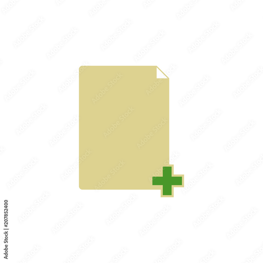 Aufkleber add sheet icon. element of web icon for mobile concept and web apps. colored isolated add sheet icon
