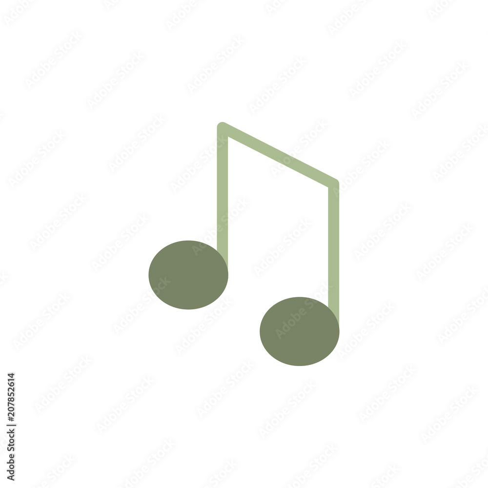Aufkleber musical note icon. element of web icon for mobile concept and web apps. colored isolated musical not