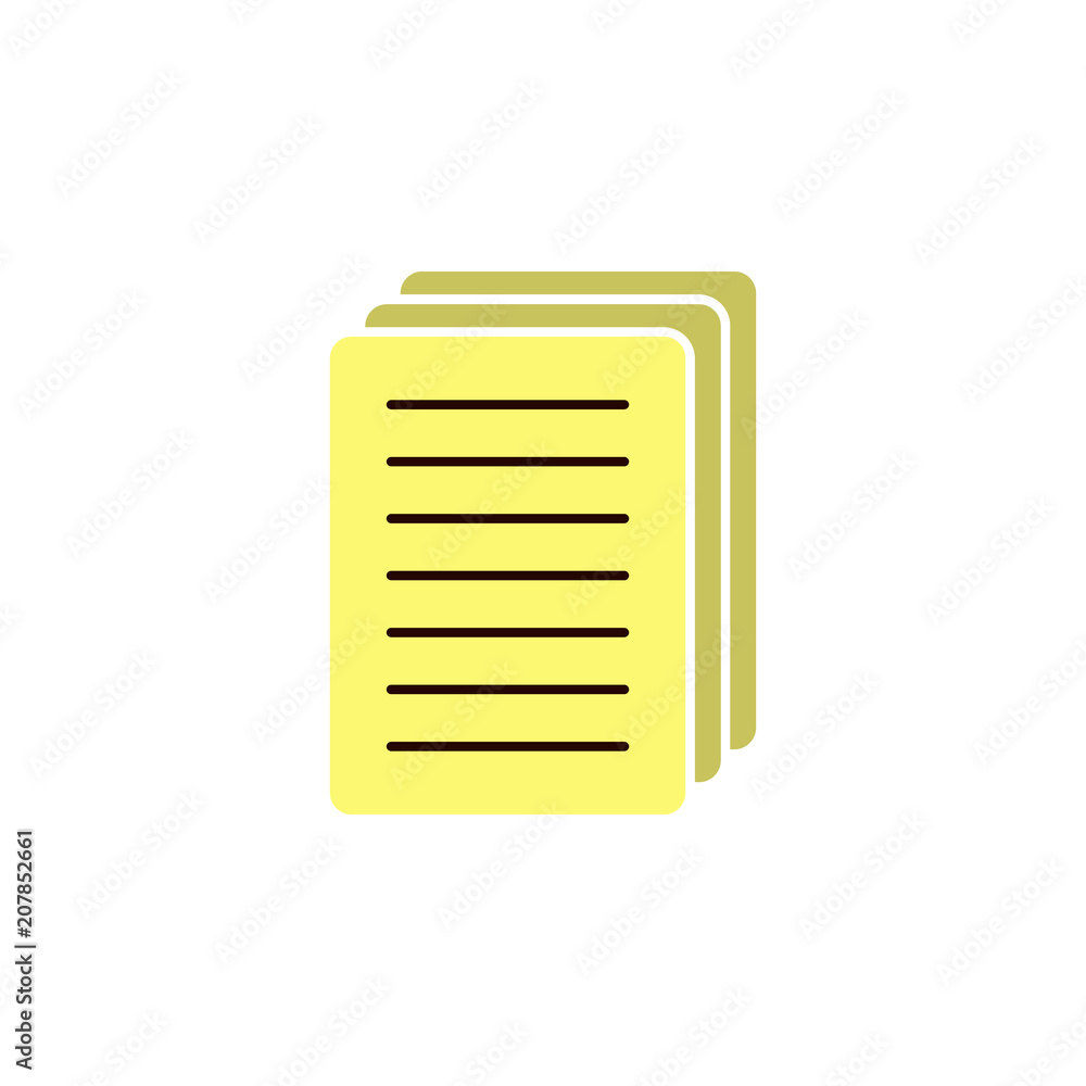 Aufkleber sheets icon. element of web icon for mobile concept and web apps. colored isolated sheets icon can b