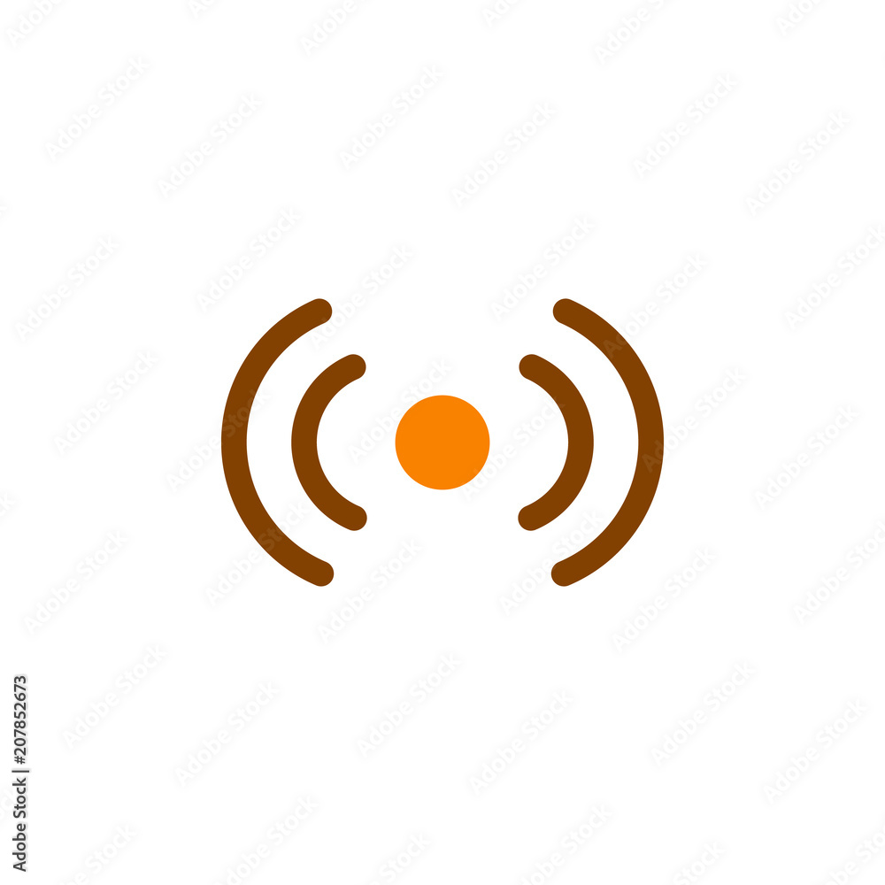 Poster signal sign icon. element of web icon for mobile concept and web apps. colored isolated signal sign 