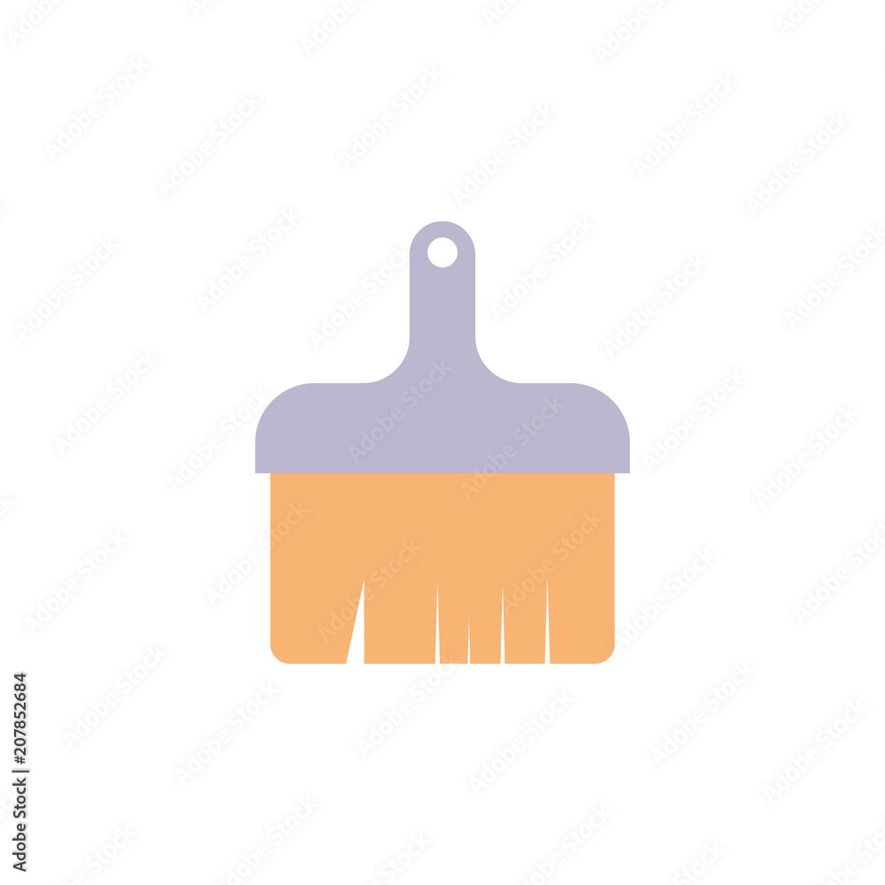 Poster construction brush icon. element of web icon for mobile concept and web apps. colored isolated const
