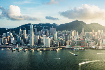 Naklejka premium Hong Kong city