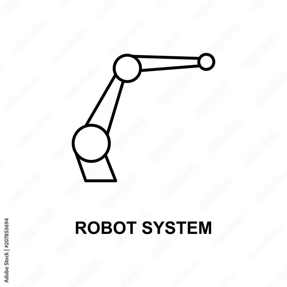 Poster robot system icon. element of technologies icon with name for mobile concept and web apps. thin line