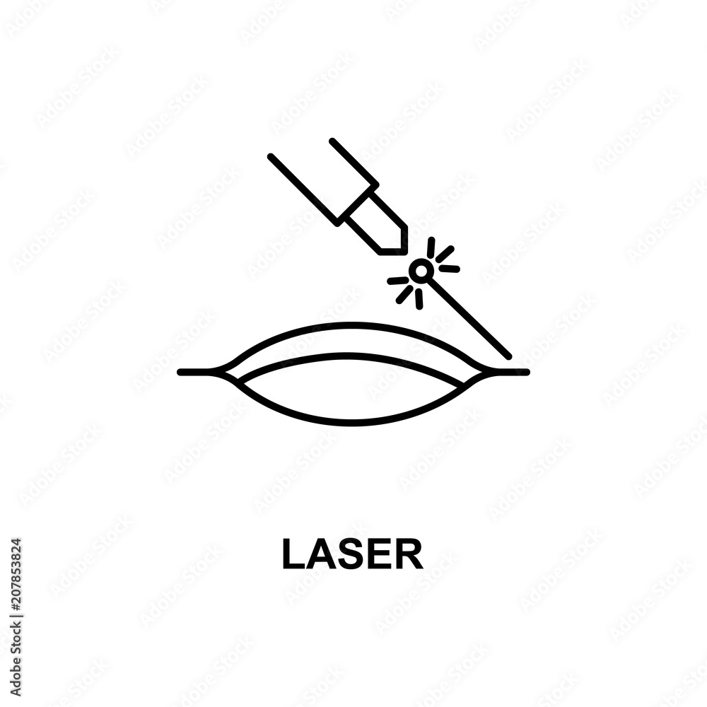 Poster medicine laser icon. element of technologies icon with name for mobile concept and web apps. thin li