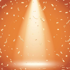 ベクター、輝かしいスポットライトのステージ