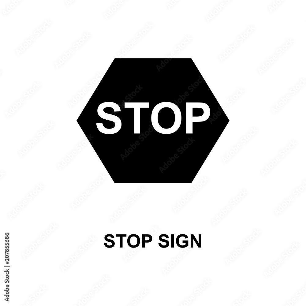 Poster stop sign icon. element of railway signs for mobile concept and web apps. detailed stop sign icon ca