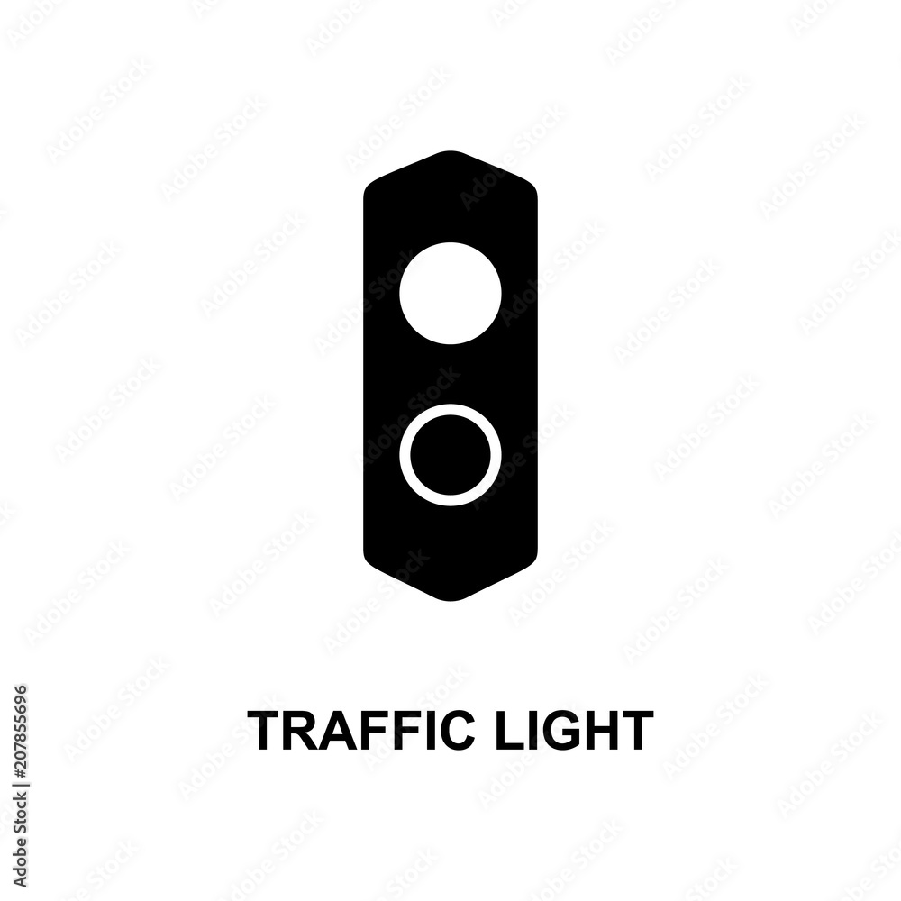 Poster traffic light icon. element of railway signs for mobile concept and web apps. detailed traffic light