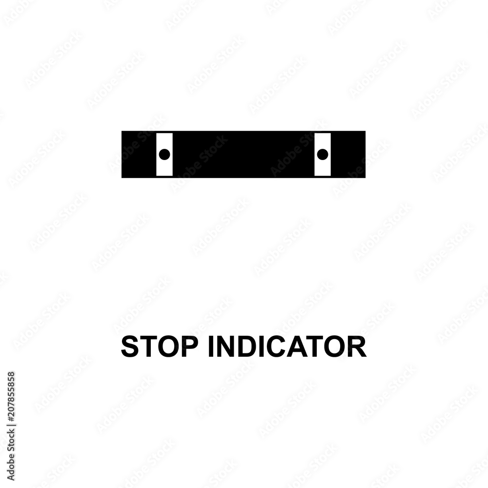 Poster stop indicator traffic sign icon. element of railway signs for mobile concept and web apps. detailed