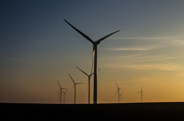 Wind Turbines in the Morning Fog