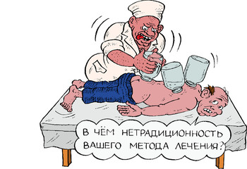 карикатура,врач,банки