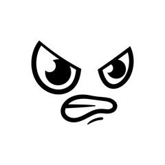 Cartoon Angry Facial Expression