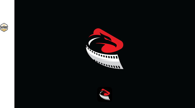 eagle cinema and play logo vector