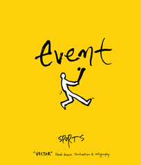 스포츠 포스터 / 손으로 그린 스포츠 그림