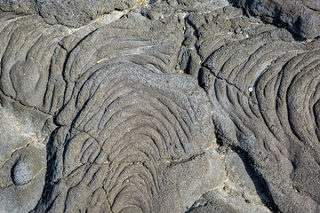 Ancient lava flow rock as a nature background, with texture and pattern, Hawaii
