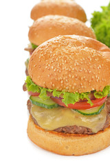 Homemade fresh cheeseburger