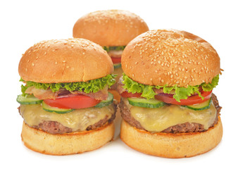 Homemade fresh cheeseburger