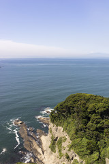 Fototapeta na wymiar 初夏の江の島の高台から望む相模湾の海原
