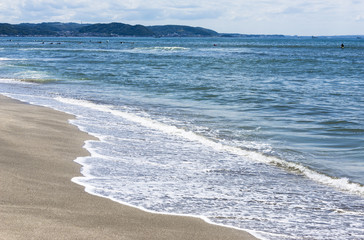 初夏の鎌倉　七里ガ浜　波打ち際