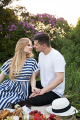 Love story of the beautiful young man and woman