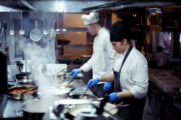 Chef working on the kitchen