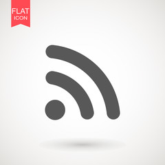Wireless and wifi icon or sign for remote internet access. Podcast vector symbol