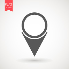 Pin icon vector. Location sign Isolated on white background. Navigation map, gps, direction, place, compass, contact, search concept. Flat style for graphic design, logo, Web, UI, mobile app, EPS10.