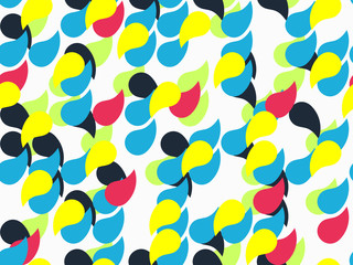 Abstract geometric pattern with drops. Colorful ornament. isolated on white background