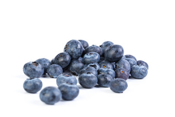Blueberries isolated on white background