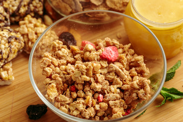 Healthy breakfast on the table