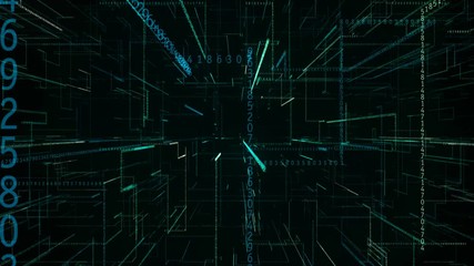 camera moves through the digital space