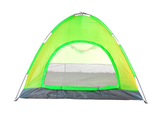 Colorful tourist tent on white background © New Africa