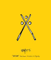 스포츠 포스터 / 손으로 그린 스포츠 그림