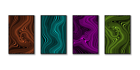 Abstract color liquid paint cover design. Vector banner, poster or card cover templates.