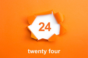 Number 24 - Number written text twenty four