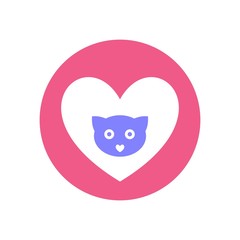 Cat care logo design template concept