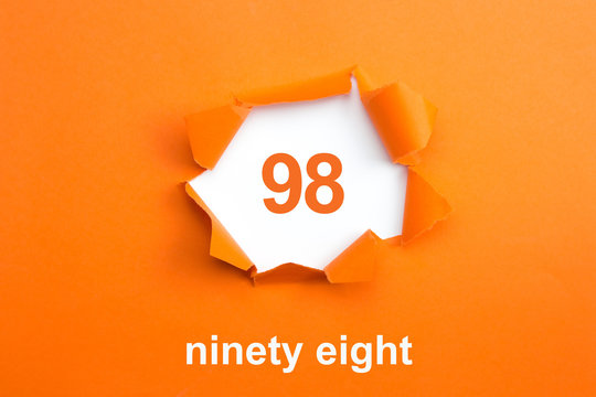 Number 98 - Number written text ninety eight
