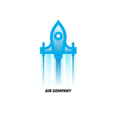 air company. plane. creativity idea. logo. design modern. vector illustration. on white background.