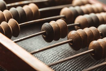 Vintage abacus close up