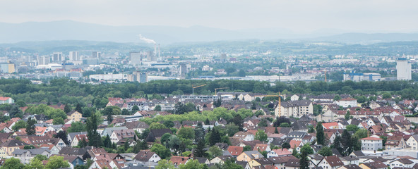 Skyline von Basel in der Schweiz