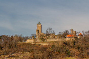 Medieval castle ruins in Heppenheim town, Germany