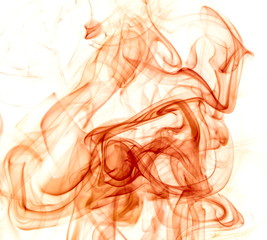 Red smoke on white background